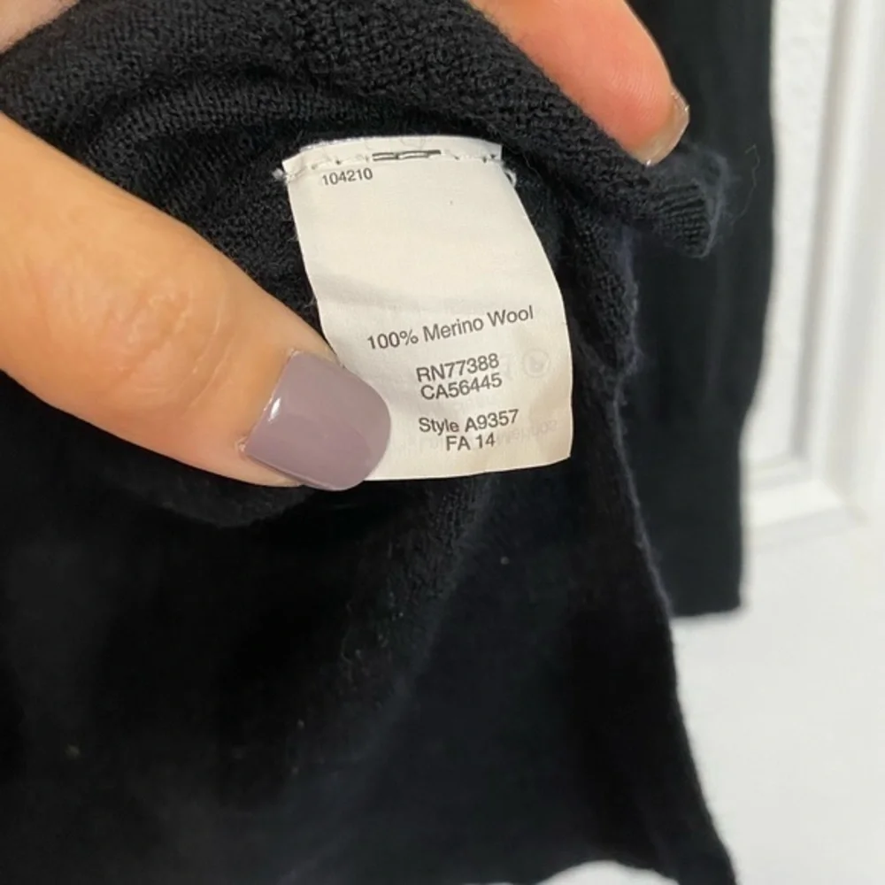Madewell 100% Merino Wool Black Sweater XS